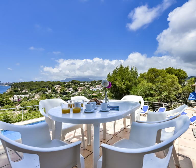 Alquiler de villa en Benissa ARC para 12, piscina privada y vistas al mar en Benissa - Terraza
