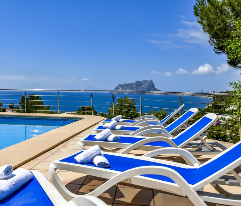Alquiler de villa en Benissa ARC para 12, piscina privada y vistas al mar en Benissa - Terraza