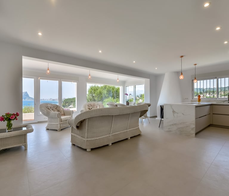 Alquiler de villa en Benissa ARC para 12, piscina privada y vistas al mar en Benissa - Comedor