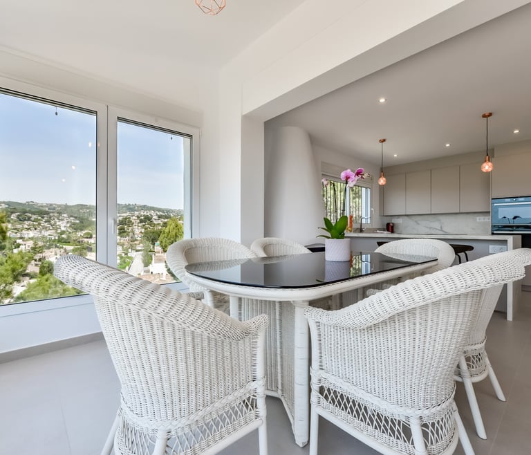 Alquiler de villa en Benissa ARC para 12, piscina privada y vistas al mar en Benissa - Comedor