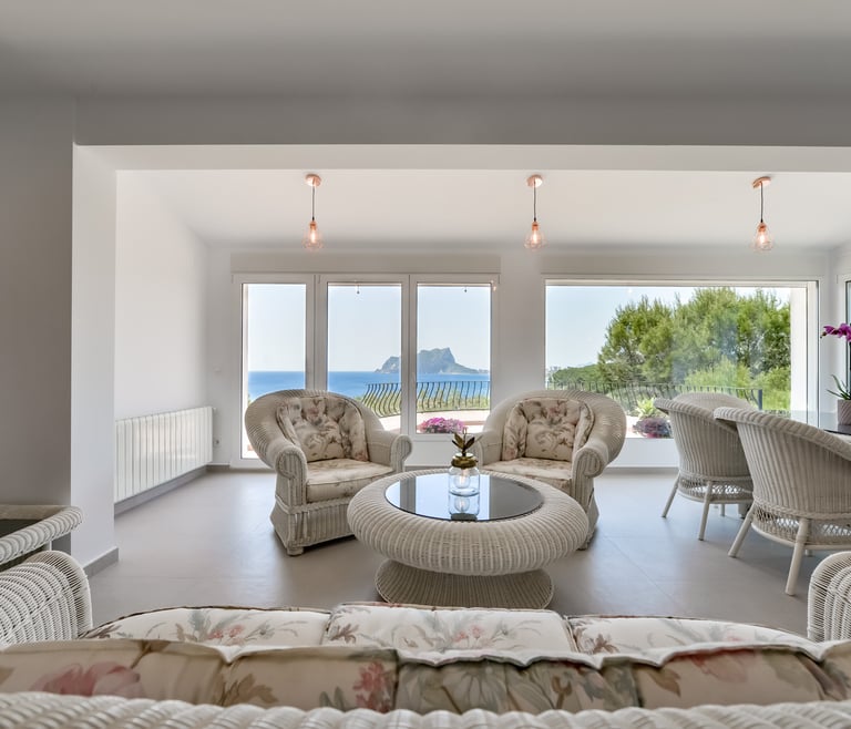 Alquiler de villa en Benissa ARC para 12, piscina privada y vistas al mar en Benissa - Comedor
