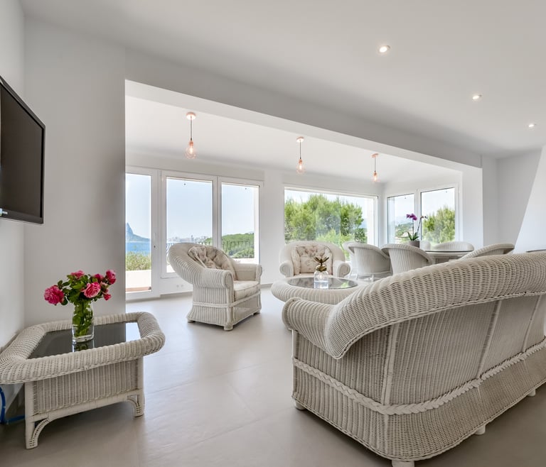 Alquiler de villa en Benissa ARC para 12, piscina privada y vistas al mar en Benissa - Comedor