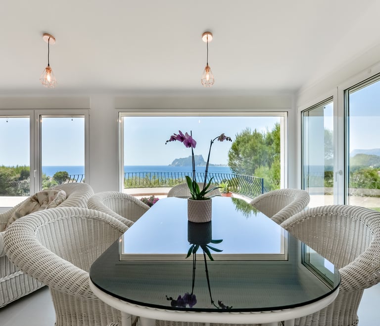 Alquiler de villa en Benissa ARC para 12, piscina privada y vistas al mar en Benissa - Comedor