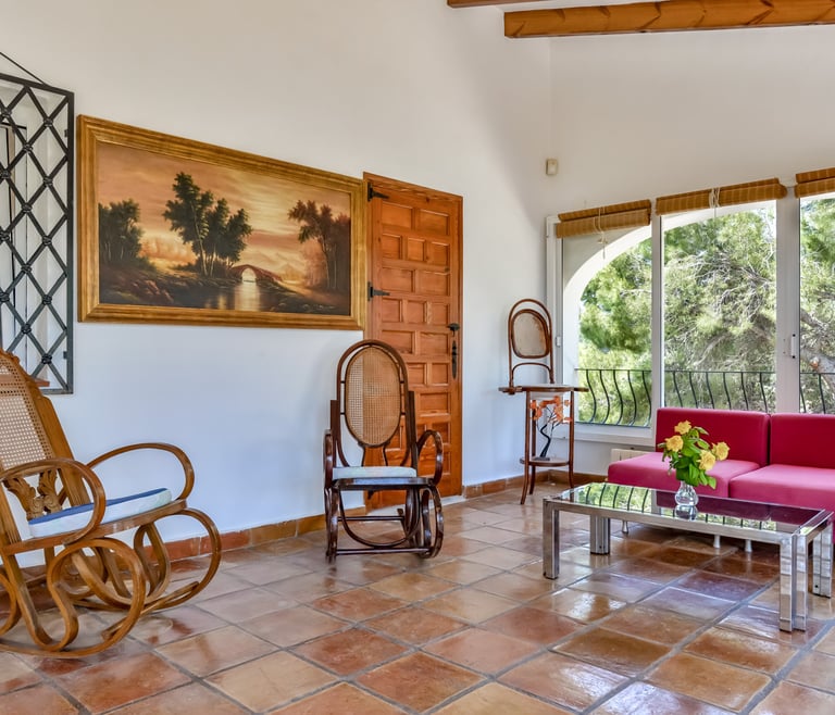 Alquiler de villa en Benissa ARC para 12, piscina privada y vistas al mar en Benissa - Terraza