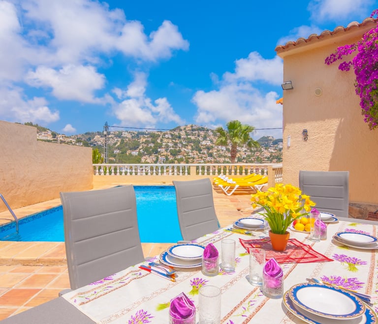 Villa zur Miete in Benissa, BIBIANE mit privatem Pool in Benissa - Terrasse