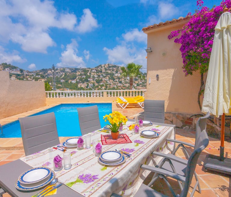 Villa zur Miete in Benissa, BIBIANE mit privatem Pool in Benissa - Terrasse