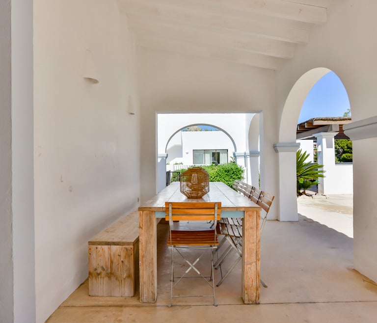 Villa à louer à El Portet de Moraira, SAN VICENTE, 50 mts de l'eau et piscine privée. à Moraira - Terrasse