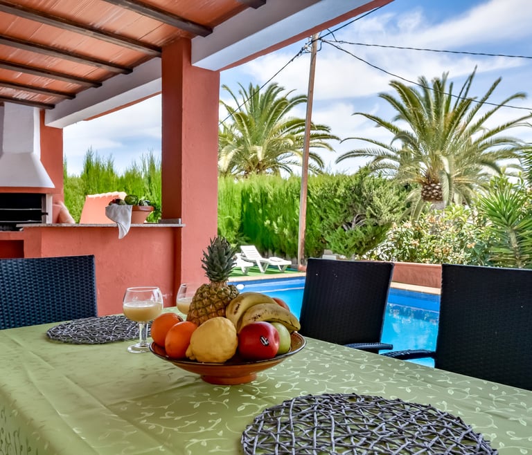 MOUNA,bonita villa en Calpe para 6 pax, piscina privada y wifi gratis en Calpe - Terraza