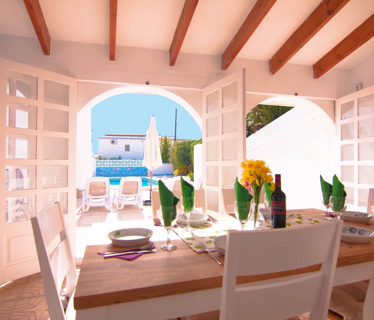 Alquiler de villa en Calpe BELVIC, piscina privada 4 pax en Calpe - Terraza