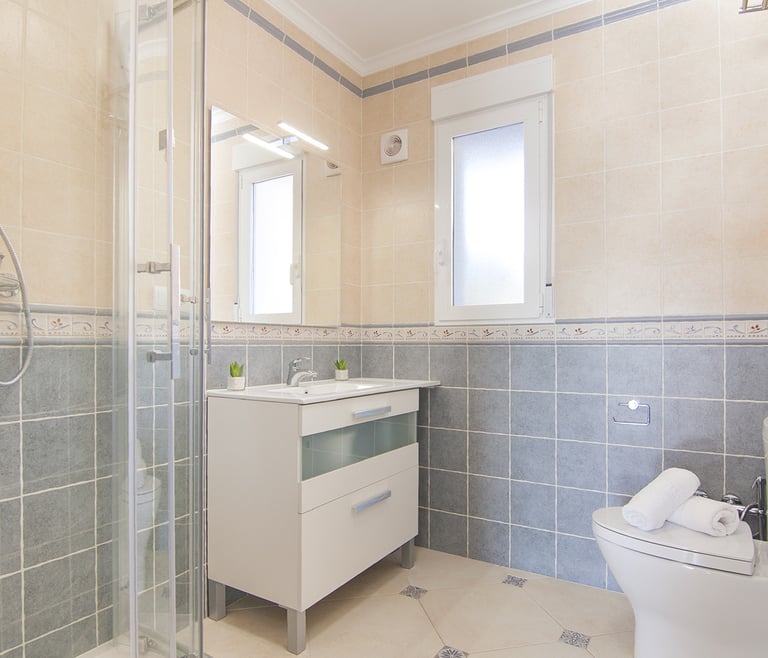 SOLEADA, Schöne Villa für 8 Personen in Calpe mit privatem Pool und kostenlosem WiFi. in Calpe / Calp - Badezimmer