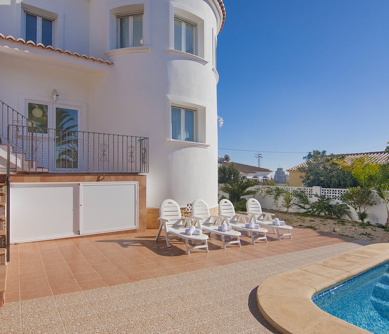 SOLEADA, Schöne Villa für 8 Personen in Calpe mit privatem Pool und kostenlosem WiFi. in Calpe / Calp - Außenbereich