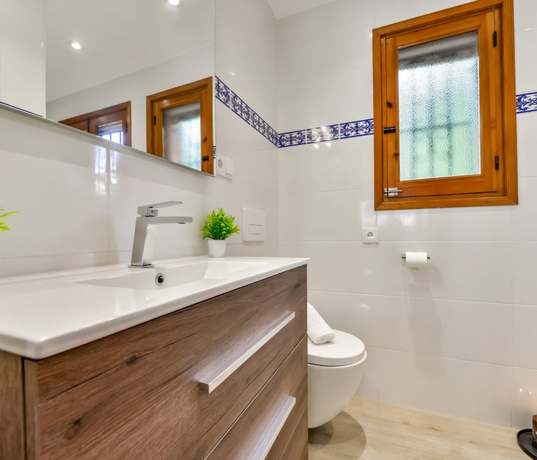 THOMAS, Bungalow para 6 personas con piscina,wifi gratis en Benissa - Baño