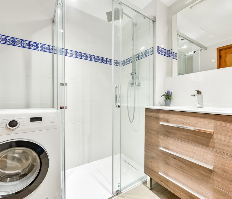 THOMAS, Bungalow para 6 personas con piscina,wifi gratis en Benissa - Baño
