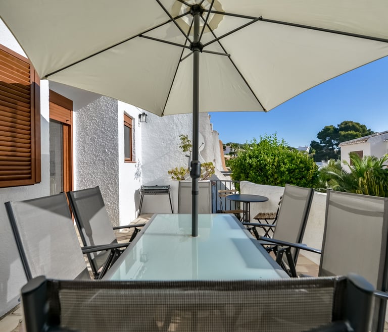 THOMAS, Bungalow para 6 personas con piscina,wifi gratis en Benissa - Terraza
