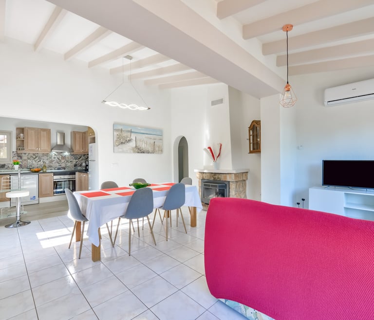 Alquiler de villa en Moraira BENIALI para 6 pax con  piscina privada. en Moraira - Comedor