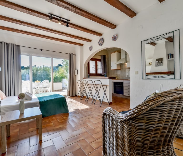 Alquiler de bungalow en Moraira, MEU LAR en Moraira - Salón