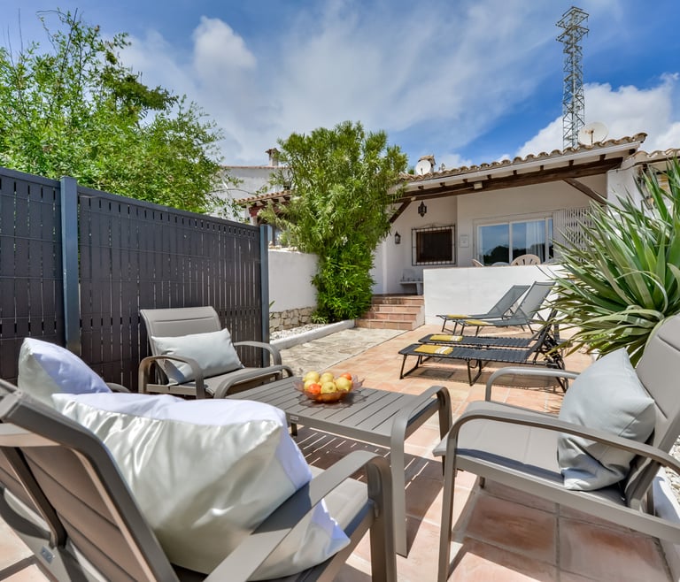 Alquiler de bungalow en Moraira, MEU LAR en Moraira - Terraza