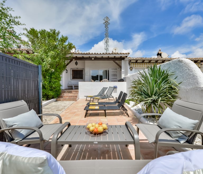 Alquiler de bungalow en Moraira, MEU LAR en Moraira - Terraza