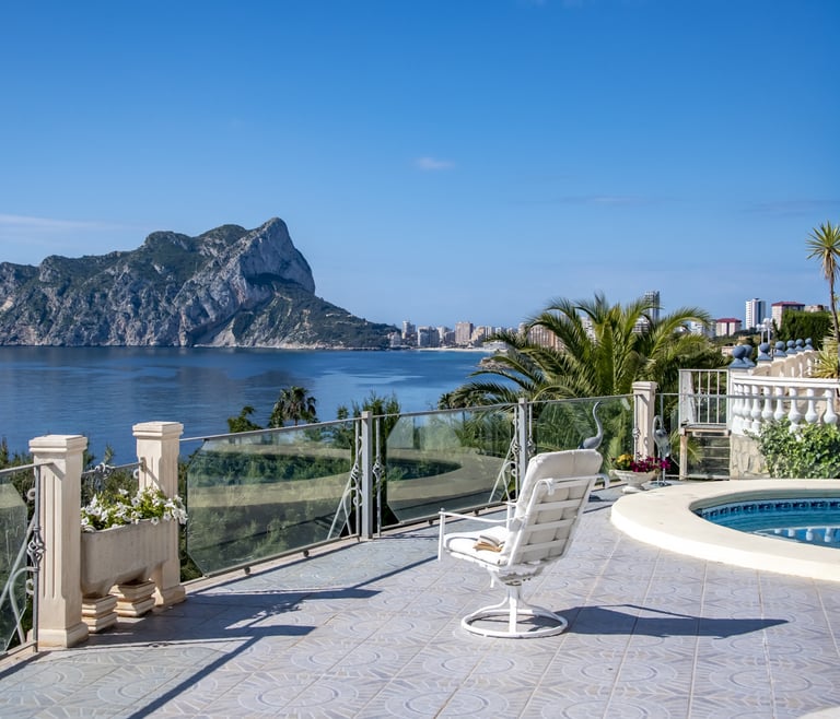 RAPHAEL, Preciosa villa para 6 pax con espectaculares vistas al mar en Benissa.wifi gratis en Benissa - Terraza