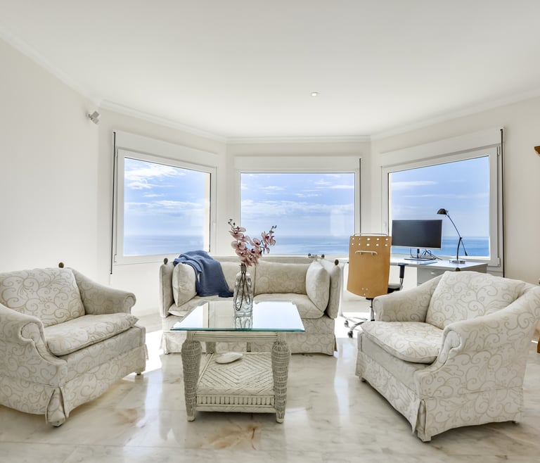 RAPHAEL, Preciosa villa para 6 pax con espectaculares vistas al mar en Benissa.wifi gratis en Benissa - Salón