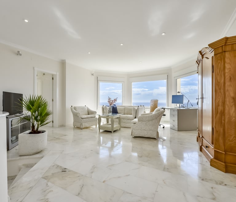 RAPHAEL, Preciosa villa para 6 pax con espectaculares vistas al mar en Benissa.wifi gratis en Benissa - Salón