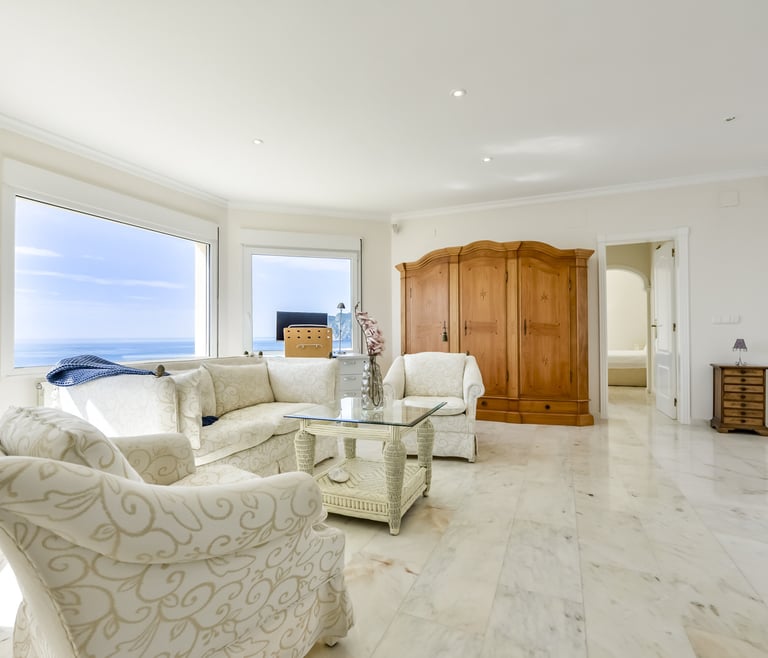 RAPHAEL, Preciosa villa para 6 pax con espectaculares vistas al mar en Benissa.wifi gratis en Benissa - Salón