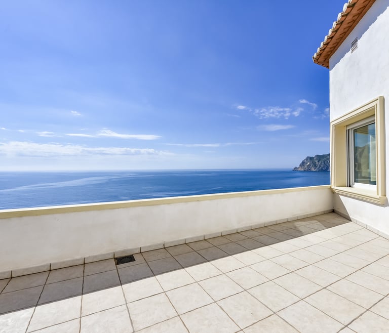 RAPHAEL, Preciosa villa para 6 pax con espectaculares vistas al mar en Benissa.wifi gratis en Benissa - Terraza