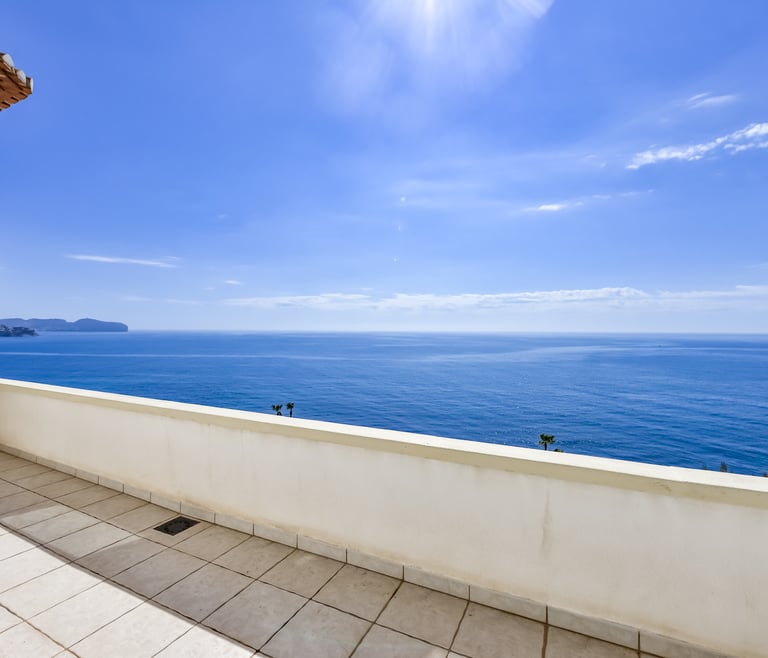 RAPHAEL, Preciosa villa para 6 pax con espectaculares vistas al mar en Benissa.wifi gratis en Benissa - Terraza