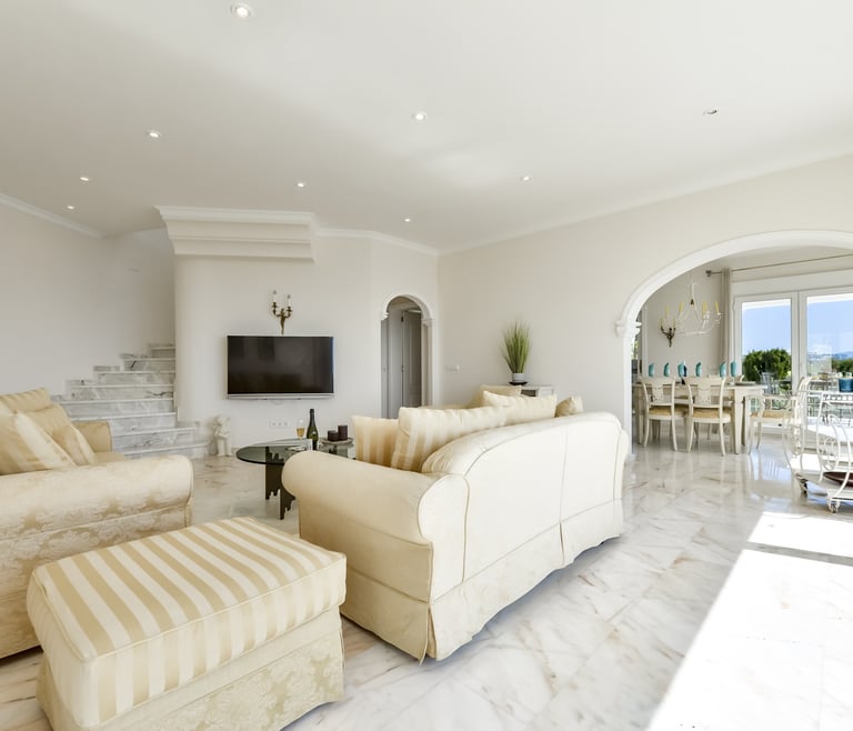 RAPHAEL, Preciosa villa para 6 pax con espectaculares vistas al mar en Benissa.wifi gratis en Benissa - Salón