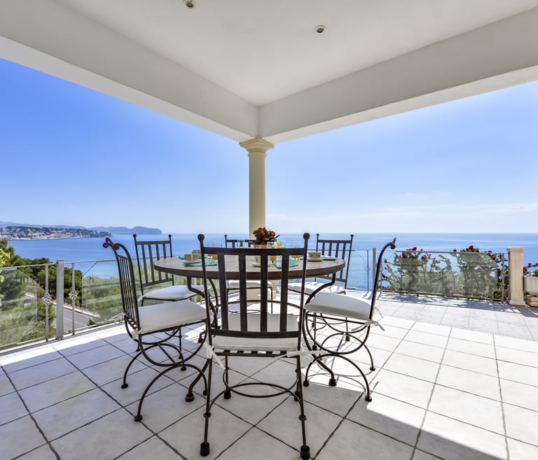 RAPHAEL, Preciosa villa para 6 pax con espectaculares vistas al mar en Benissa.wifi gratis en Benissa - Terraza