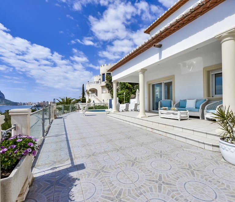 RAPHAEL, Preciosa villa para 6 pax con espectaculares vistas al mar en Benissa.wifi gratis en Benissa - Terraza