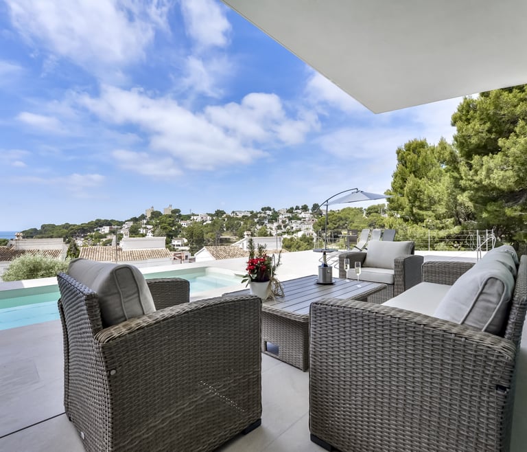 Alquiler de villa en el Portet de Moraira ELTRECE en Moraira - Terraza