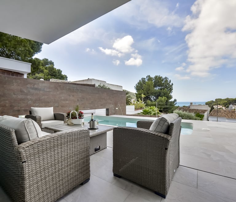 Alquiler de villa en el Portet de Moraira ELTRECE en Moraira - Terraza