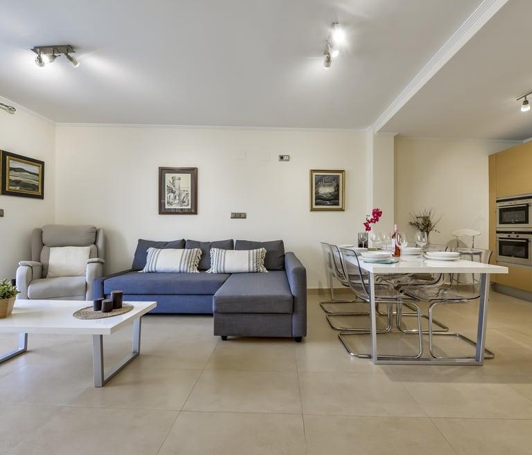 MARJALETA, Bonito apartamento en el centro de Moraira para 4 pax wifi gratuita. en Moraira - Comedor