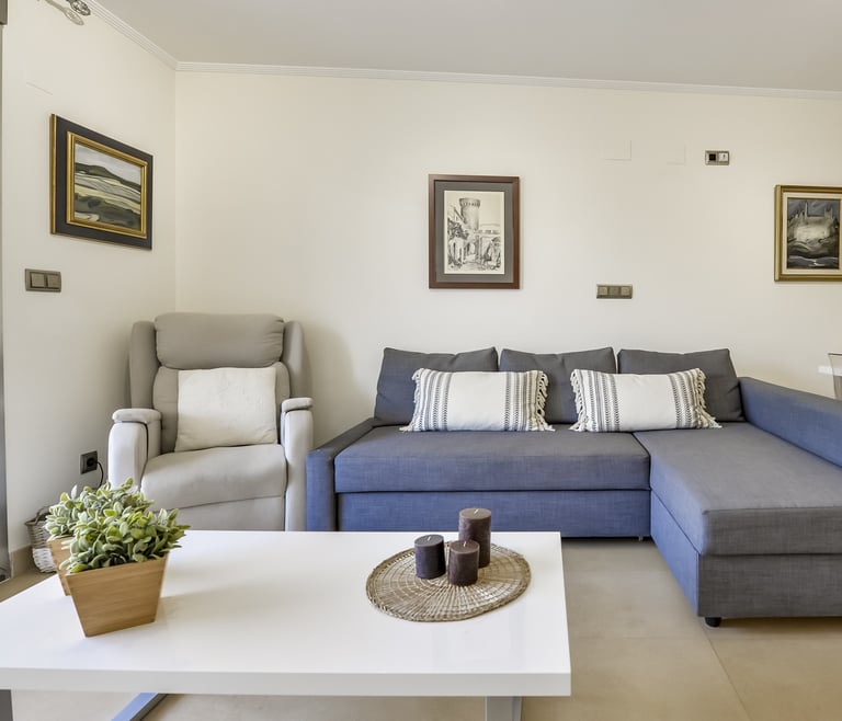 MARJALETA, Bonito apartamento en el centro de Moraira para 4 pax wifi gratuita. en Moraira - Salón
