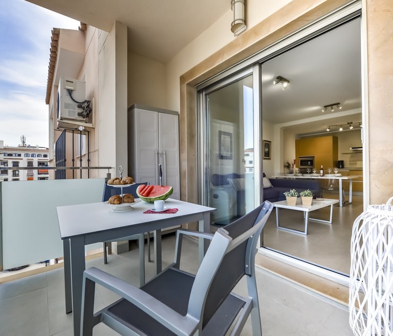 MARJALETA, Bonito apartamento en el centro de Moraira para 4 pax wifi gratuita. en Moraira - Terraza