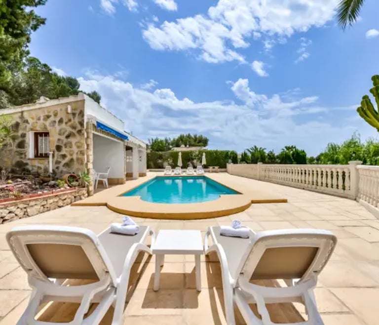 LAS ROSAS, alquiler de villa en Benissa para 8 pax con piscina privada en Benissa