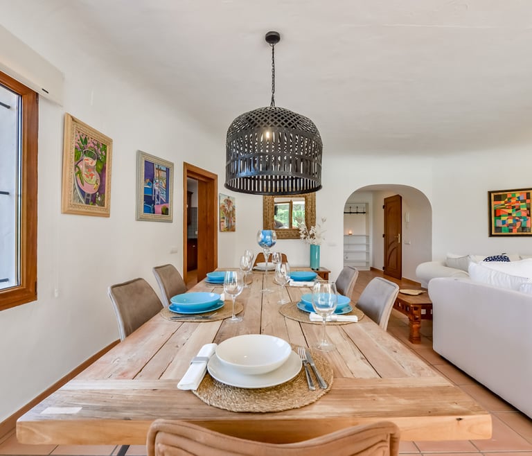 Alquiler de villa en Moraira, LA ROCALLA en Moraira - Comedor