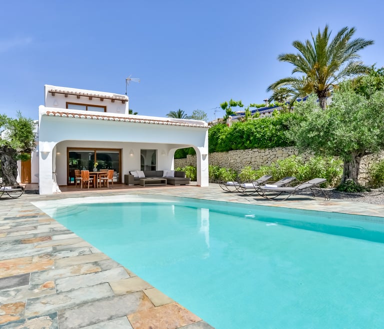 Alquiler de villa en Moraira, LA ROCALLA en Moraira - Frontal