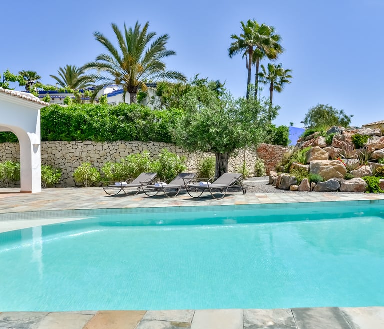 Alquiler de villa en Moraira, LA ROCALLA en Moraira - Piscina