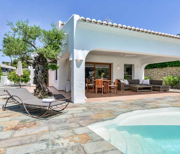 Alquiler de villa en Moraira, LA ROCALLA en Moraira - Frontal