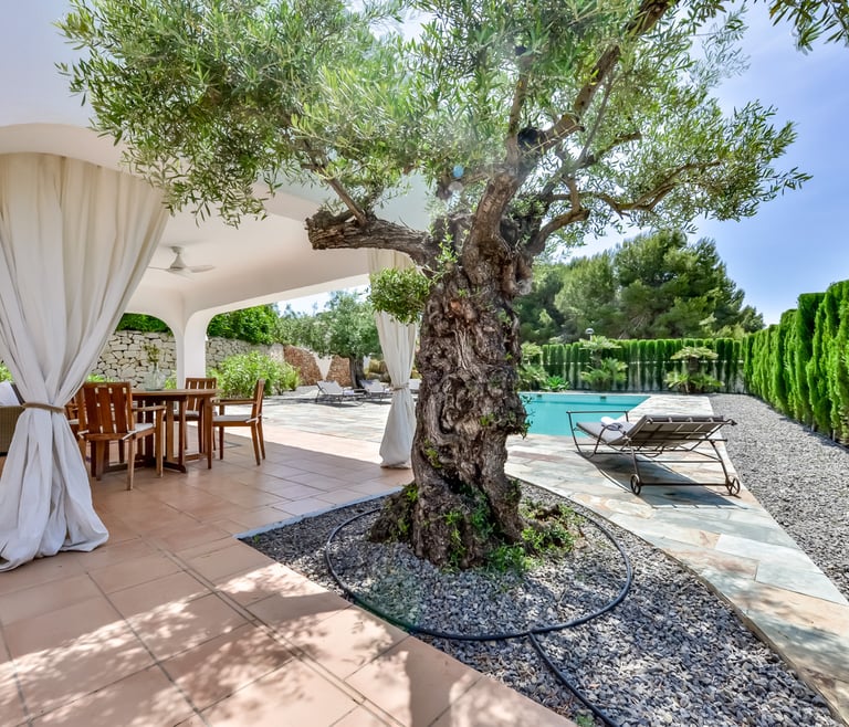 Alquiler de villa en Moraira, LA ROCALLA en Moraira - Terraza