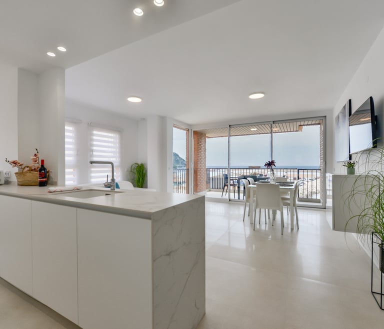 Alquiler de apartamento en primera linea de Calpe, CANTAL en Calpe - Salón
