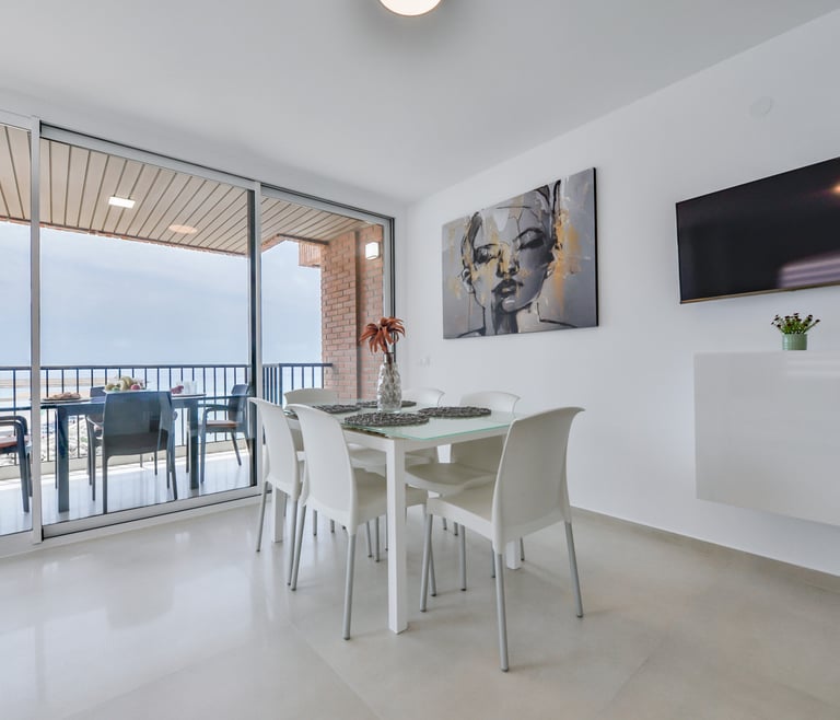 Alquiler de apartamento en primera linea de Calpe, CANTAL en Calpe - Salón