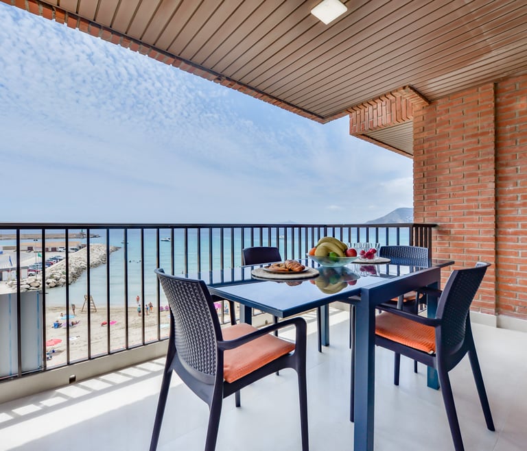 Alquiler de apartamento en primera linea de Calpe, CANTAL en Calpe - Terraza