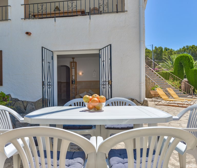 JUNAI, villa para 4 pax en Benissa con piscina privada y wifi gratis en Benissa - Terraza