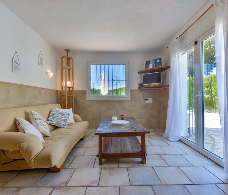 JUNAI, villa para 4 pax en Benissa con piscina privada y wifi gratis en Benissa - Salón