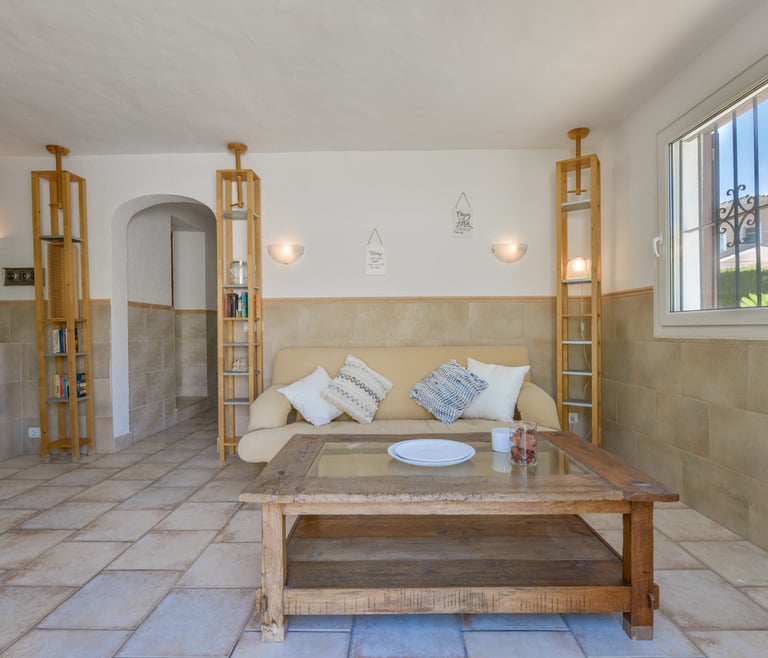 JUNAI, villa para 4 pax en Benissa con piscina privada y wifi gratis en Benissa - Salón