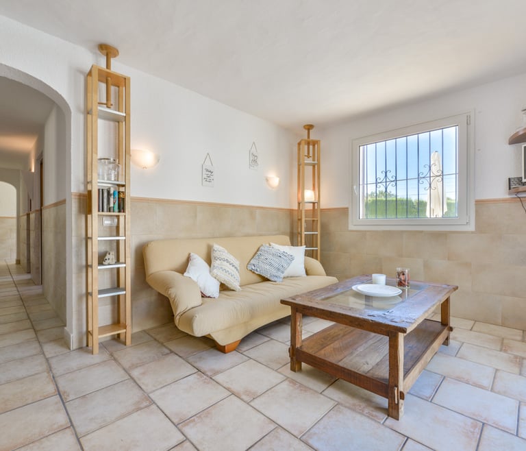 JUNAI, villa para 4 pax en Benissa con piscina privada y wifi gratis en Benissa - Salón