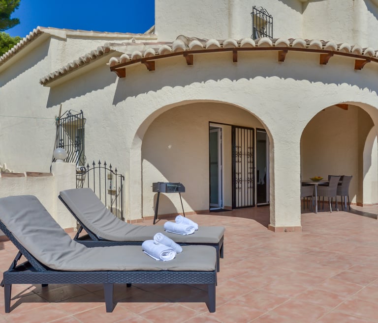 LOXI, preciosa villa en Cumbre del Sol para 6 pax con piscina privada y vistas al mar. en Benitachell - Terraza